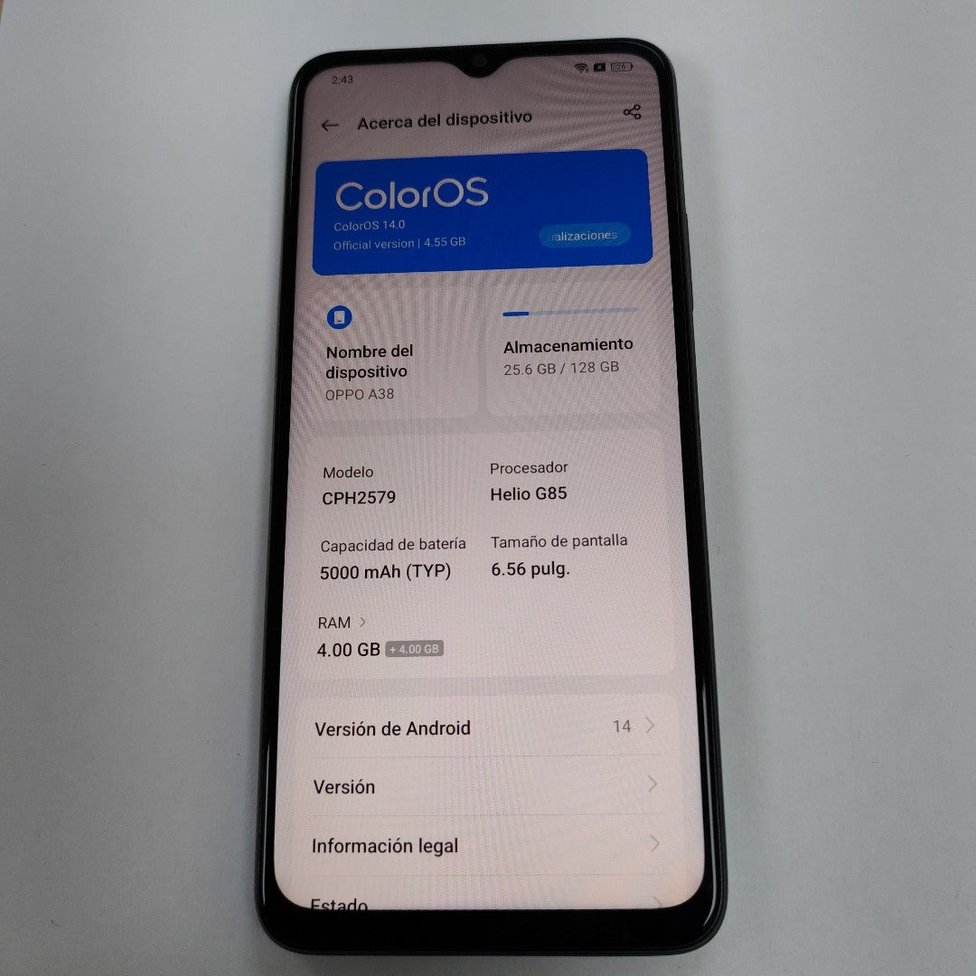 CELULAR OPPO  A38 CPH2579 (2023) 128 GB 4 GB RAM