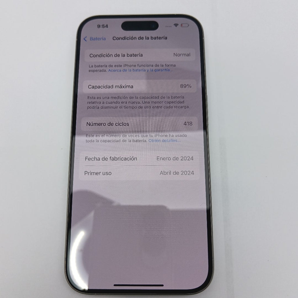 CELULAR APPLE IPHONE 15 PRO A3101 128 GB 8 GB RAM (SEMINUEVO)