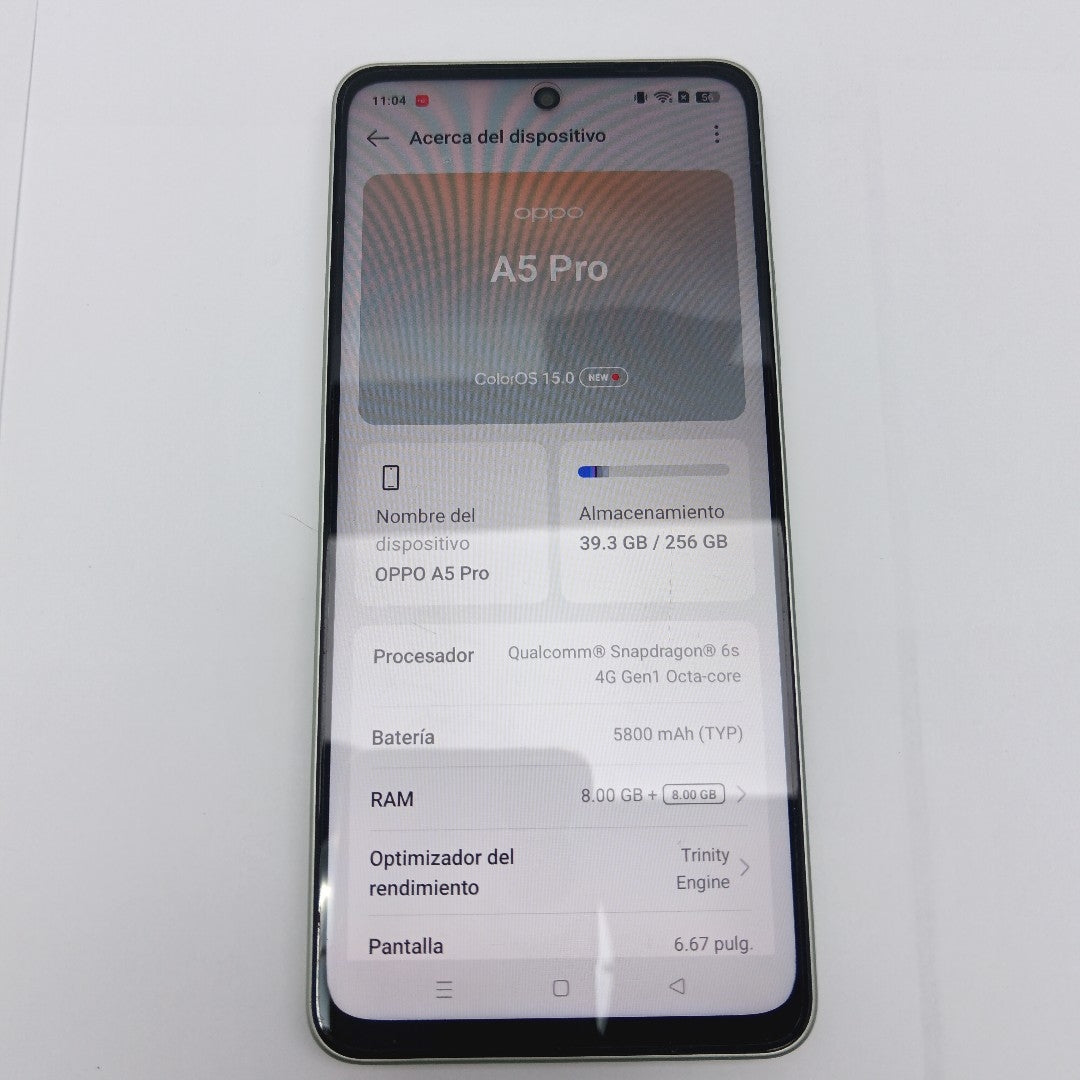 CELULAR OPPO  A5 PRO CPH2711 (2025) 256 GB 8 GB RAM (SEMINUEVO)
