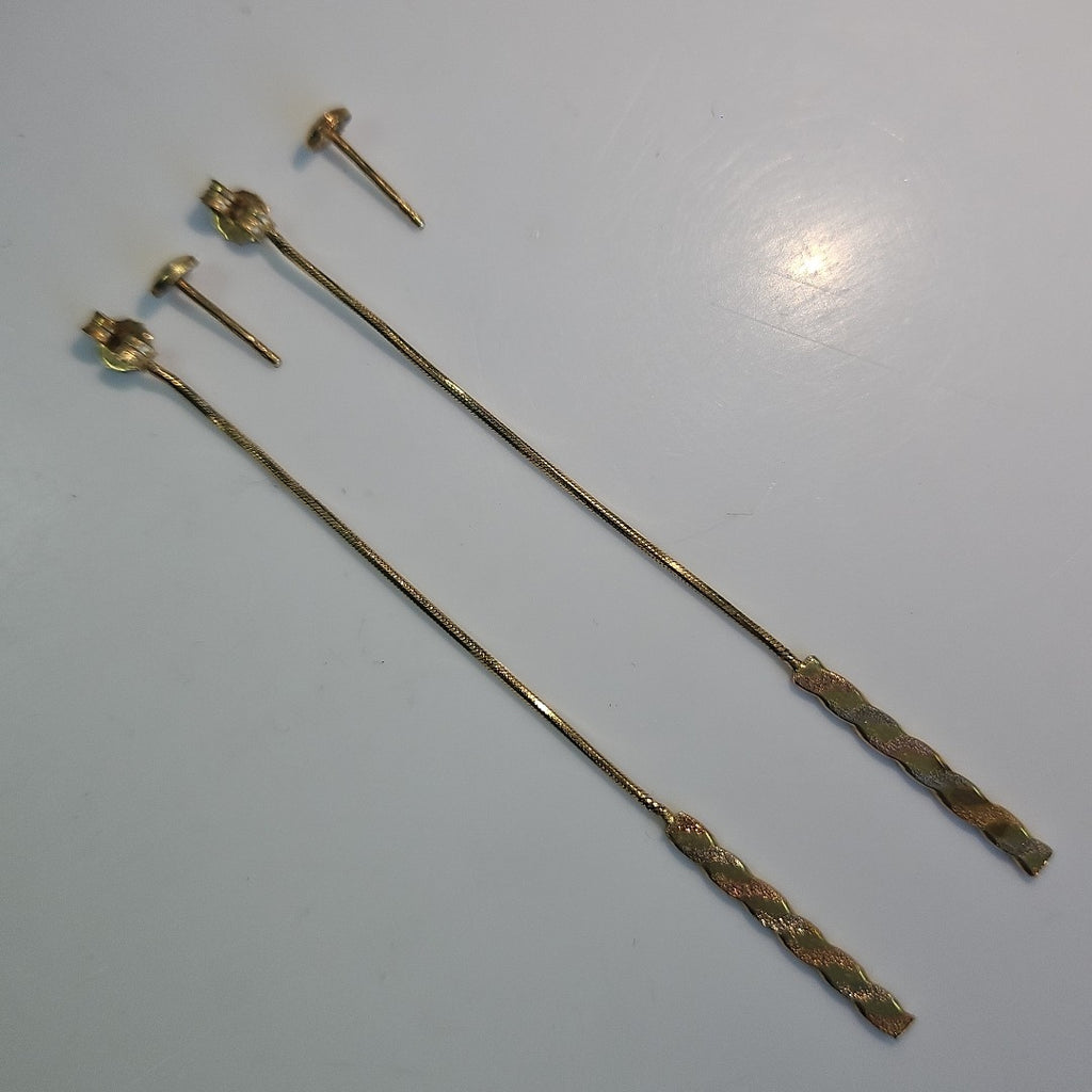 ARETES PAR ORO,ORO COMBINADO 10 K 2,80 GRMS (SEMINUEVO)