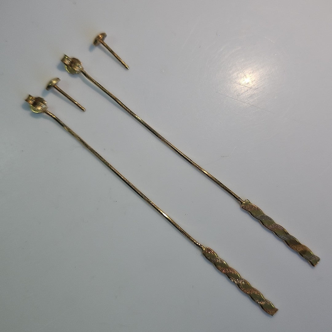 ARETES PAR ORO,ORO COMBINADO 10 K 2,80 GRMS (SEMINUEVO)
