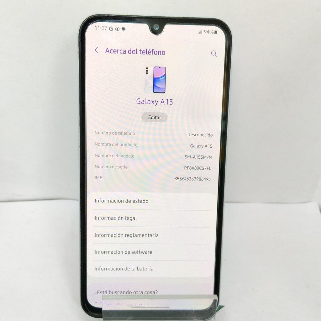 CELULAR SAMSUNG GALAXY A15 SM-A155M/N (2023) 128 GB 4 GB RAM (SEMINUEVO)