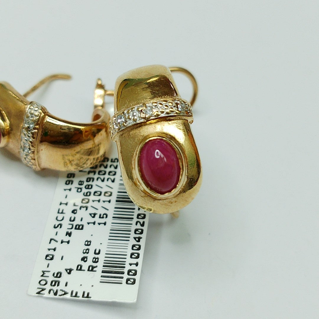 ARETES PAR ORO 14 K 7,80 GRMS (SEMINUEVO)