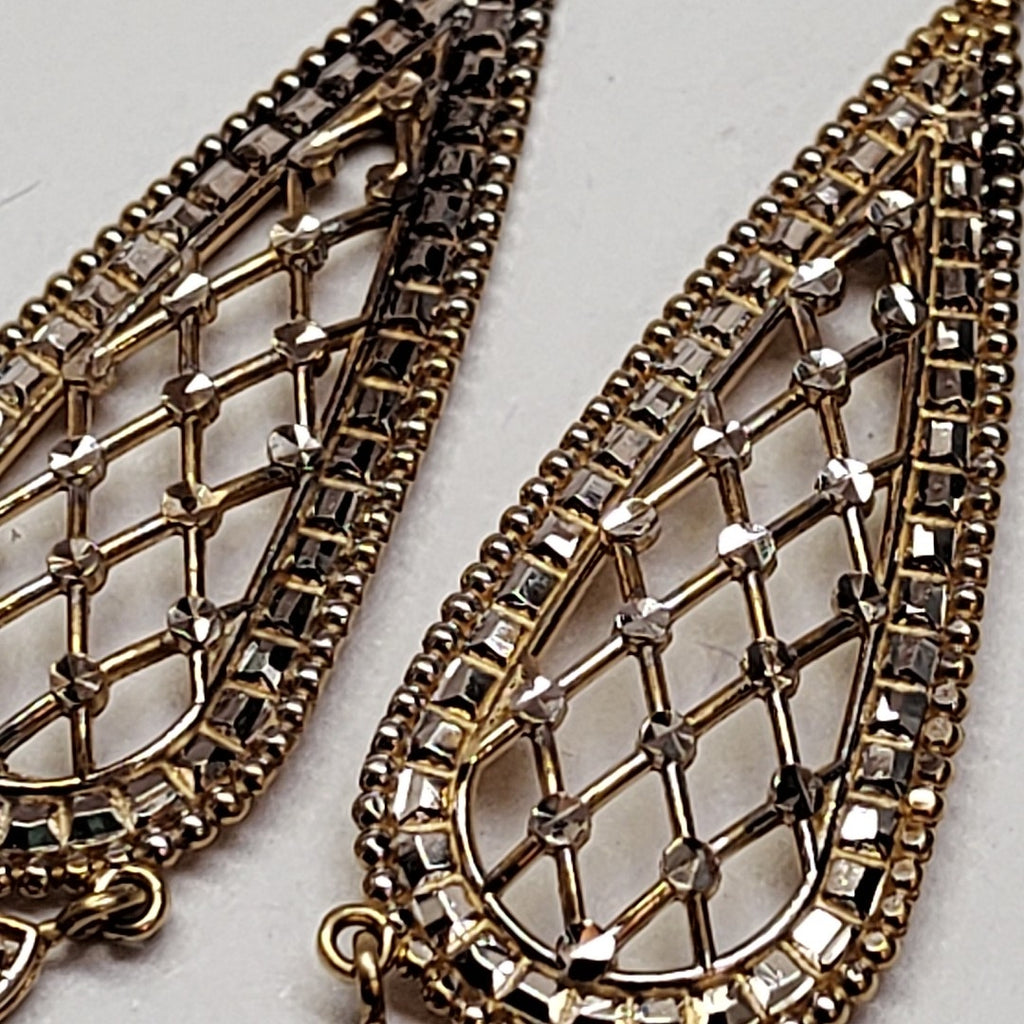 ARETES PAR ORO,RODIADO 14 K 4,40 GRMS (SEMINUEVO)