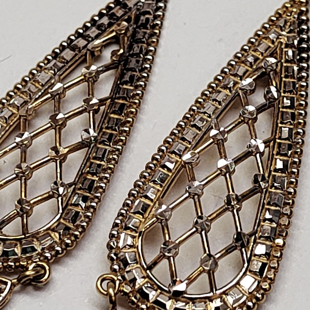 ARETES PAR ORO,RODIADO 14 K 4,40 GRMS (SEMINUEVO)