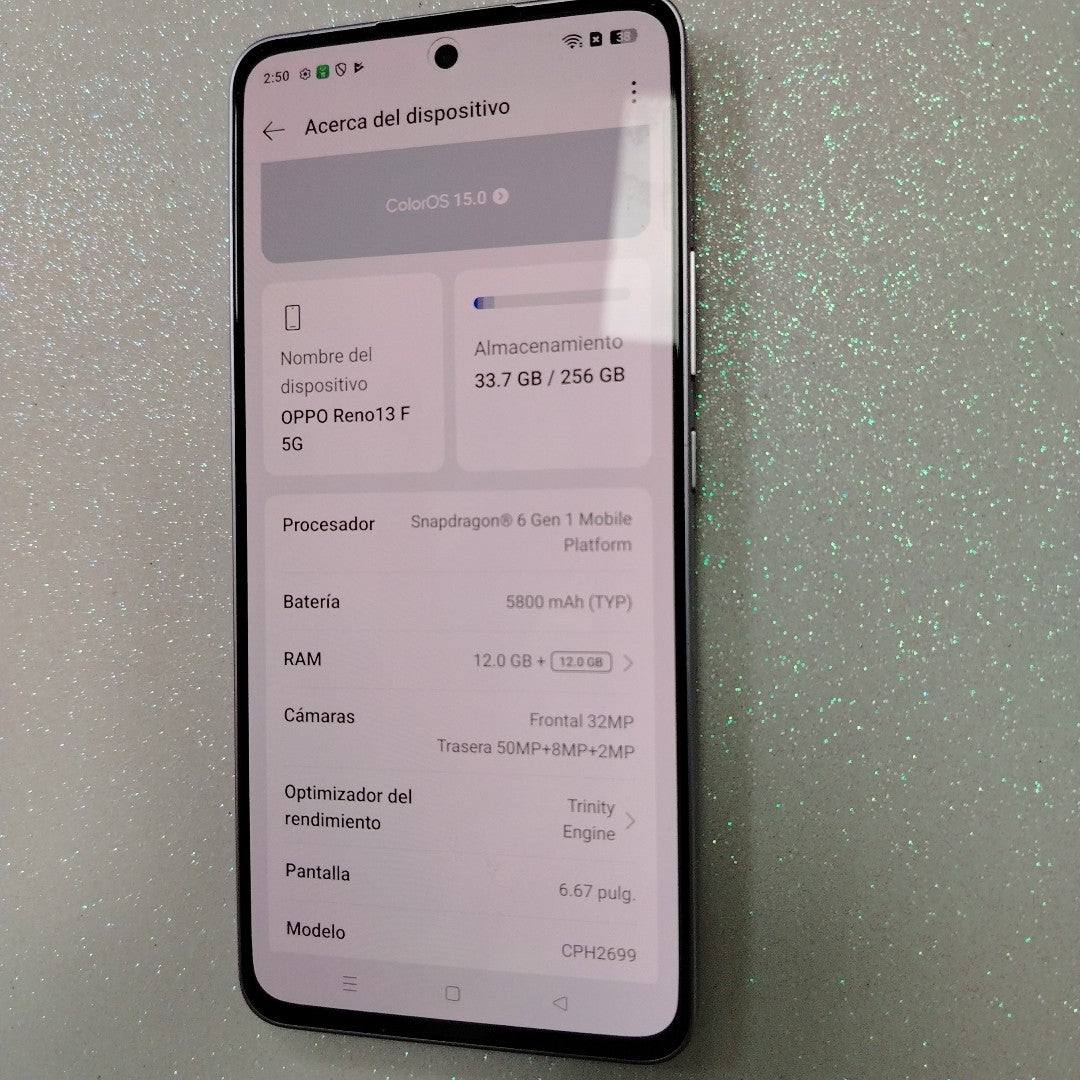 CELULAR OPPO  RENO 13F 5G CPH2699 (2025) 256 GB 12 GB RAM (SEMINUEVO)