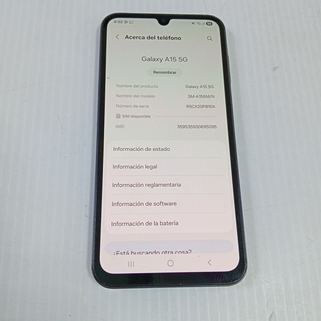 CELULAR SAMSUNG GALAXY A15 5G SM-A156M/N (2023) 128 GB 4 GB RAM (SEMINUEVO)