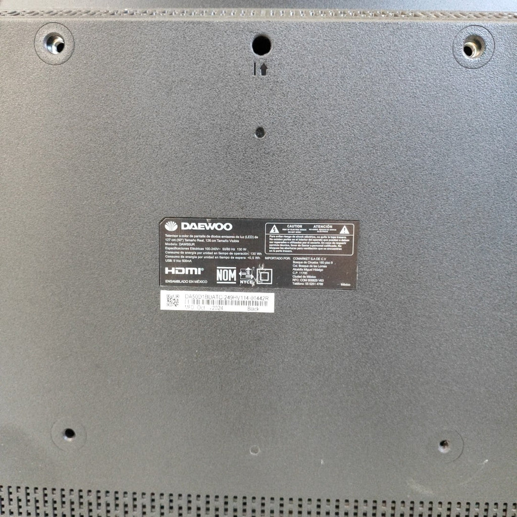 PANTALLA DAEWOO DAW50UR (2024) 50" LED 4K (SEMINUEVO)