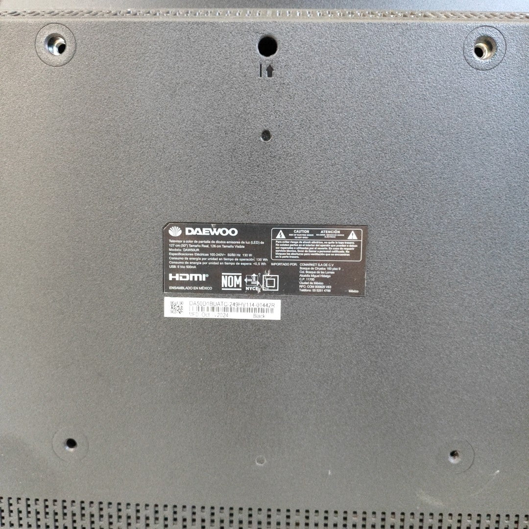 PANTALLA DAEWOO DAW50UR (2024) 50" LED 4K (SEMINUEVO)