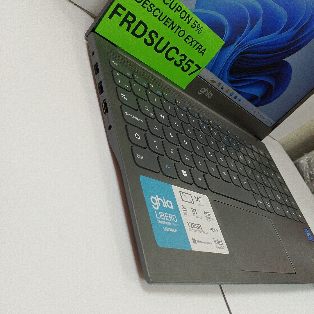 LAPTOP GHIA LIBERO LH714CP 128 GB SSD 4 GB RAM (SEMINUEVO)