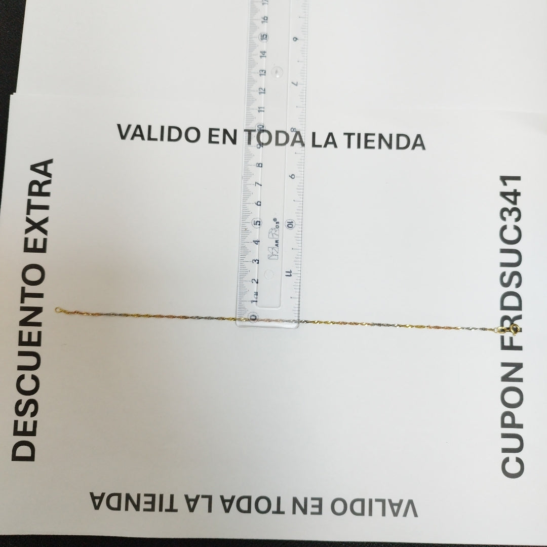 PULSERA ORO,ORO COMBINADO 10 K 1,10 GRMS (SEMINUEVO)