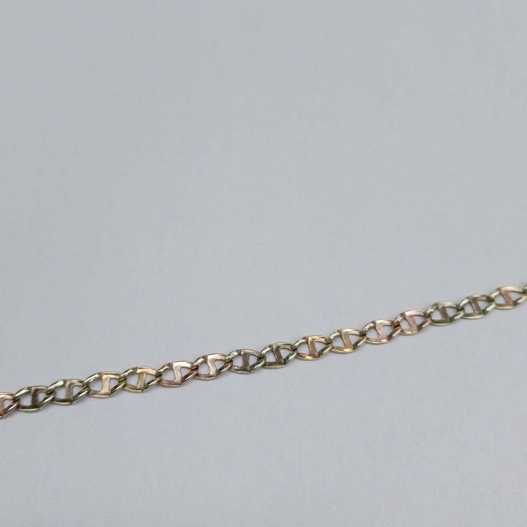 PULSERA ORO COMBINADO 10 K 3,80 GRMS (SEMINUEVO)