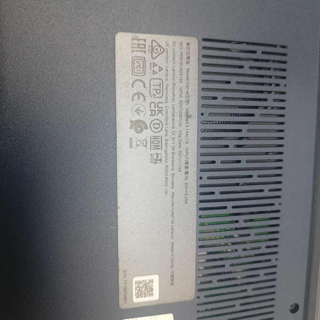 LAPTOP LENOVO IDEAPAD 3 14ALC6 (2022) 512 GB SSD 8 GB RAM (SEMINUEVO)