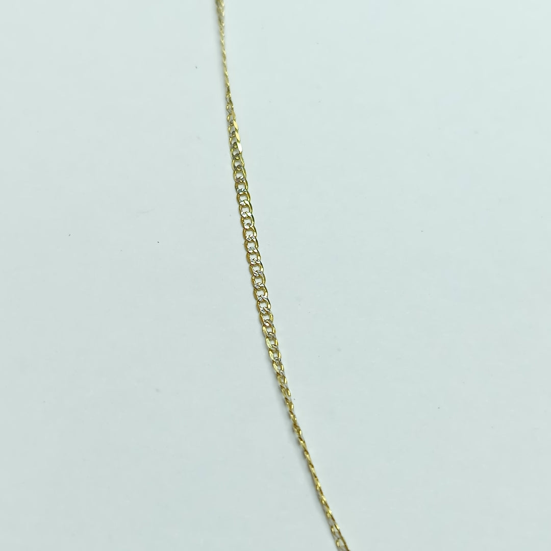 CADENAS BARBADA DIAMANTADA ORO 14K 2.3 (NUEVO)