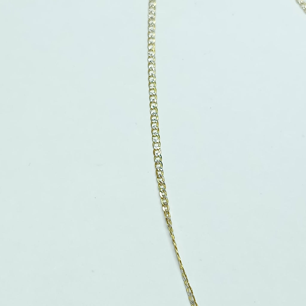 CADENAS BARBADA DIAMANTADA ORO 14K 2.2 (NUEVO)