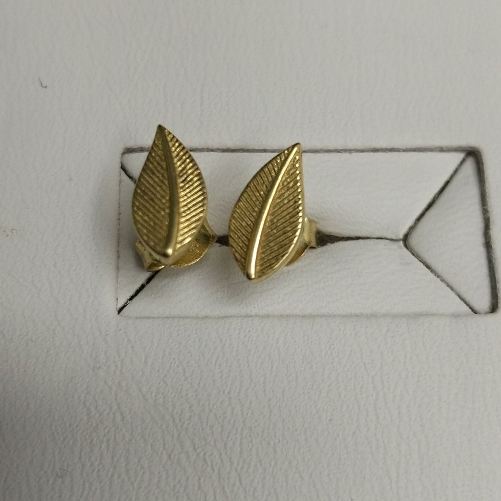 10092BRO00000B632 FRD5 BROQUEL EN FORMA DE HOJA O/A ORO 14K 1.2GRS (NUEVO)