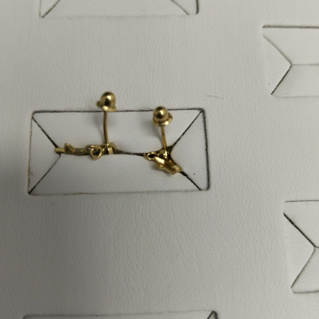 BROQUELES ORO 14K 1 GRS (NUEVO)