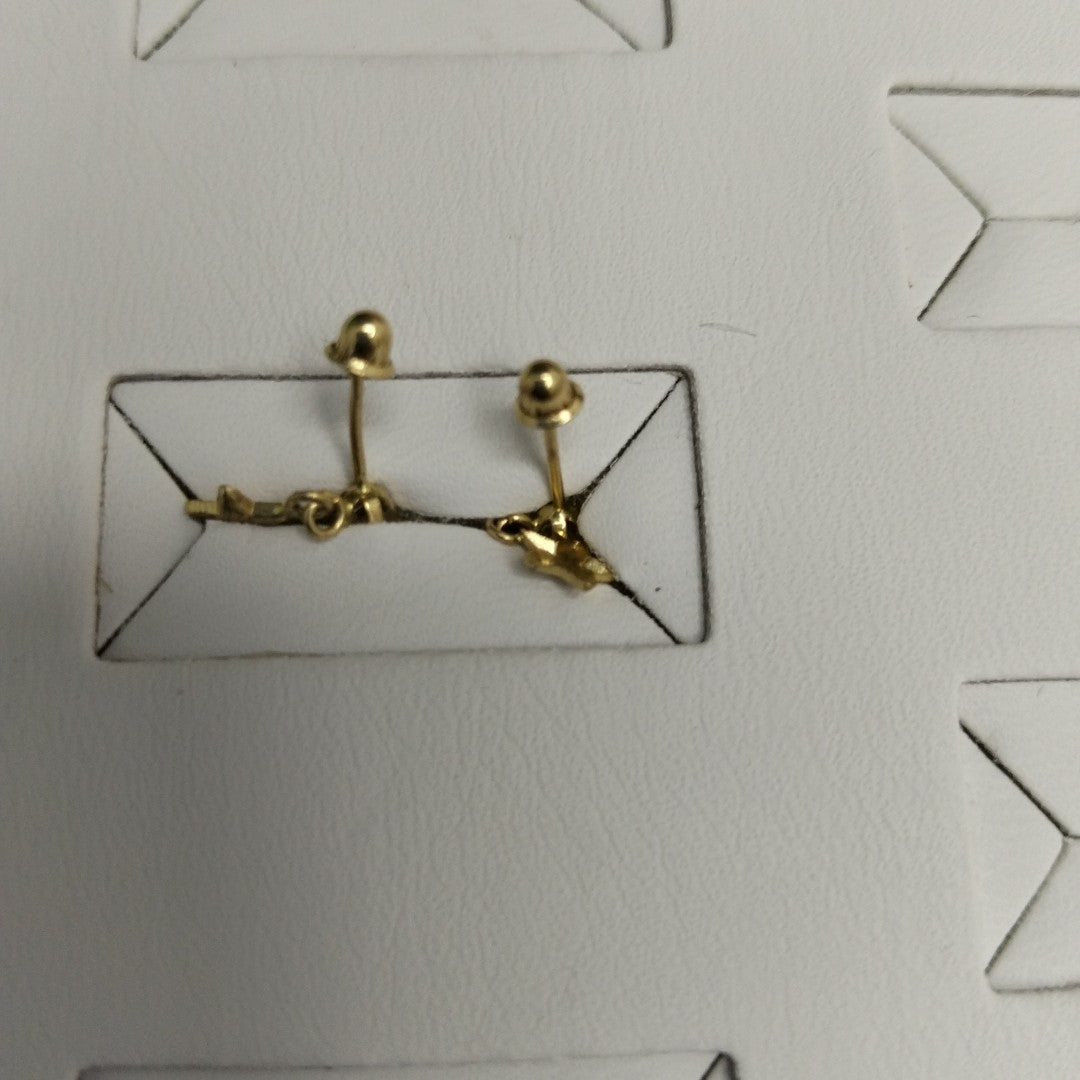 BROQUELES ORO 14K 1 GRS (NUEVO)