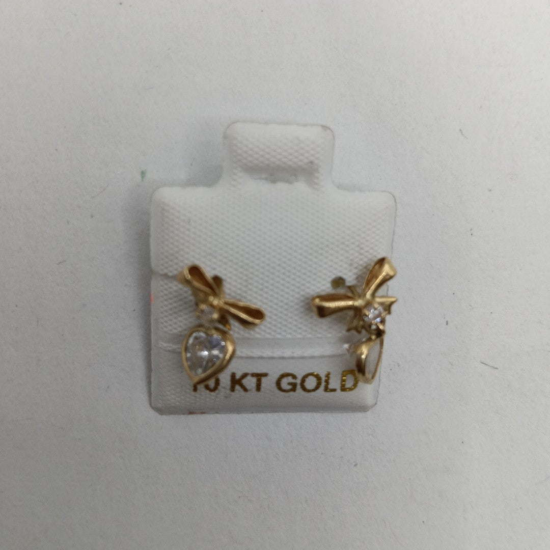 ARETES PAR ORO 10 K 1,00 GRMS (SEMINUEVO)