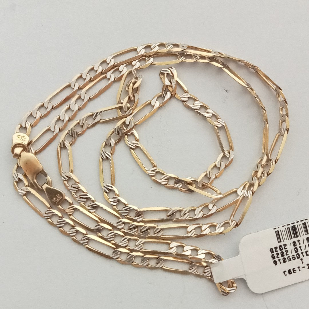 CADENA. ORO, ORO COMBINADO. 14 K 10.6 GRMS (SEMINUEVO)