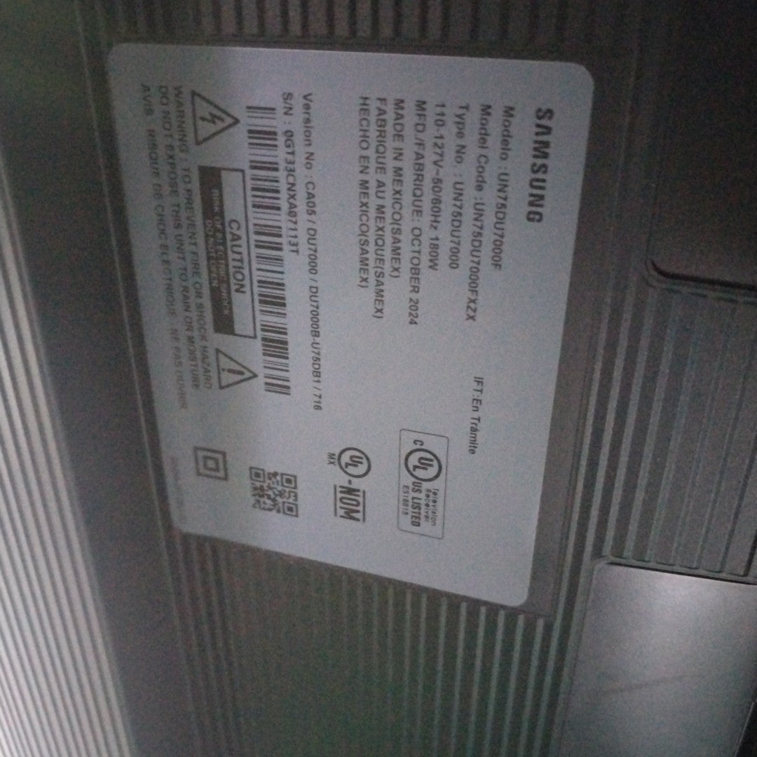 PANTALLA SAMSUNG UN75AU7000F (2022) 75" LED 4K (SEMINUEVO)