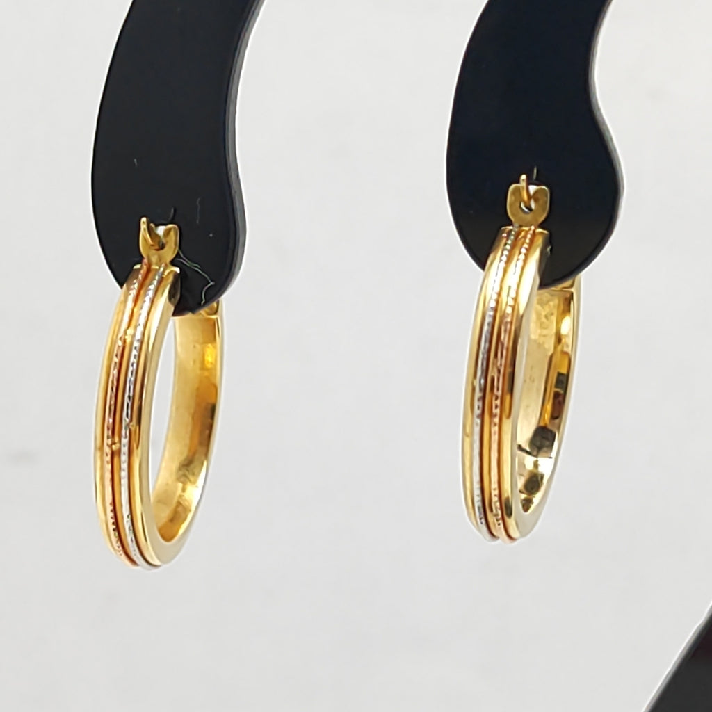 ARRACADAS PAR. ORO, ORO COMBINADO. 14 K 1.9 GRMS (SEMINUEVO)