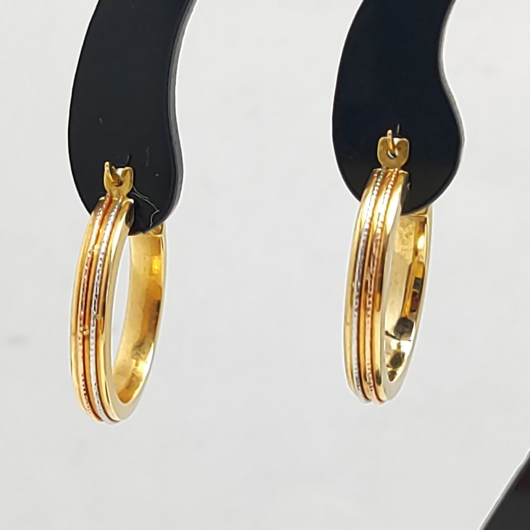 ARRACADAS PAR. ORO, ORO COMBINADO. 14 K 1.9 GRMS (SEMINUEVO)