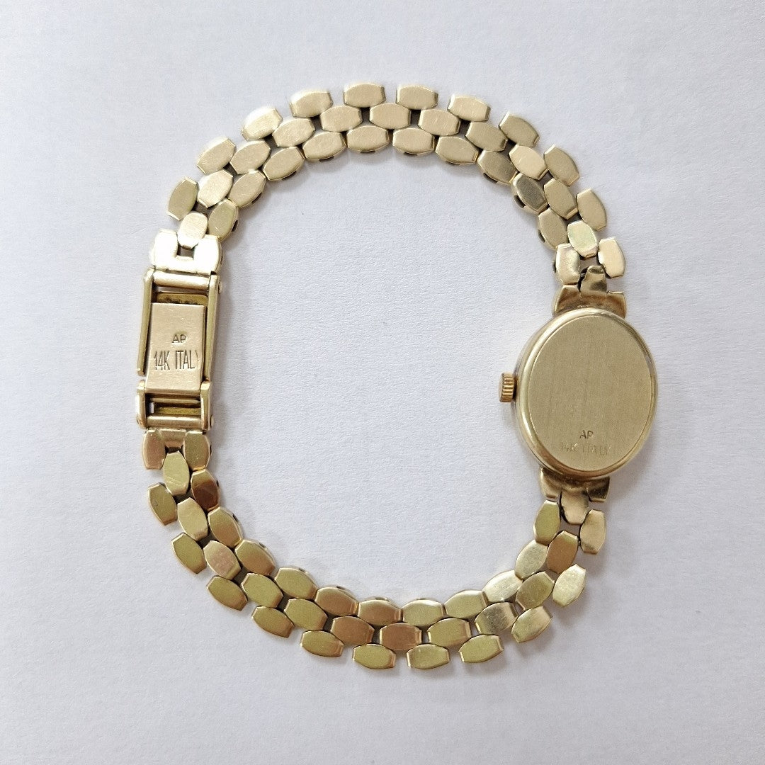 RELOJ CAJA Y PULSO ORO. ORO. 14 K 22.6 GRMS (SEMINUEVO)