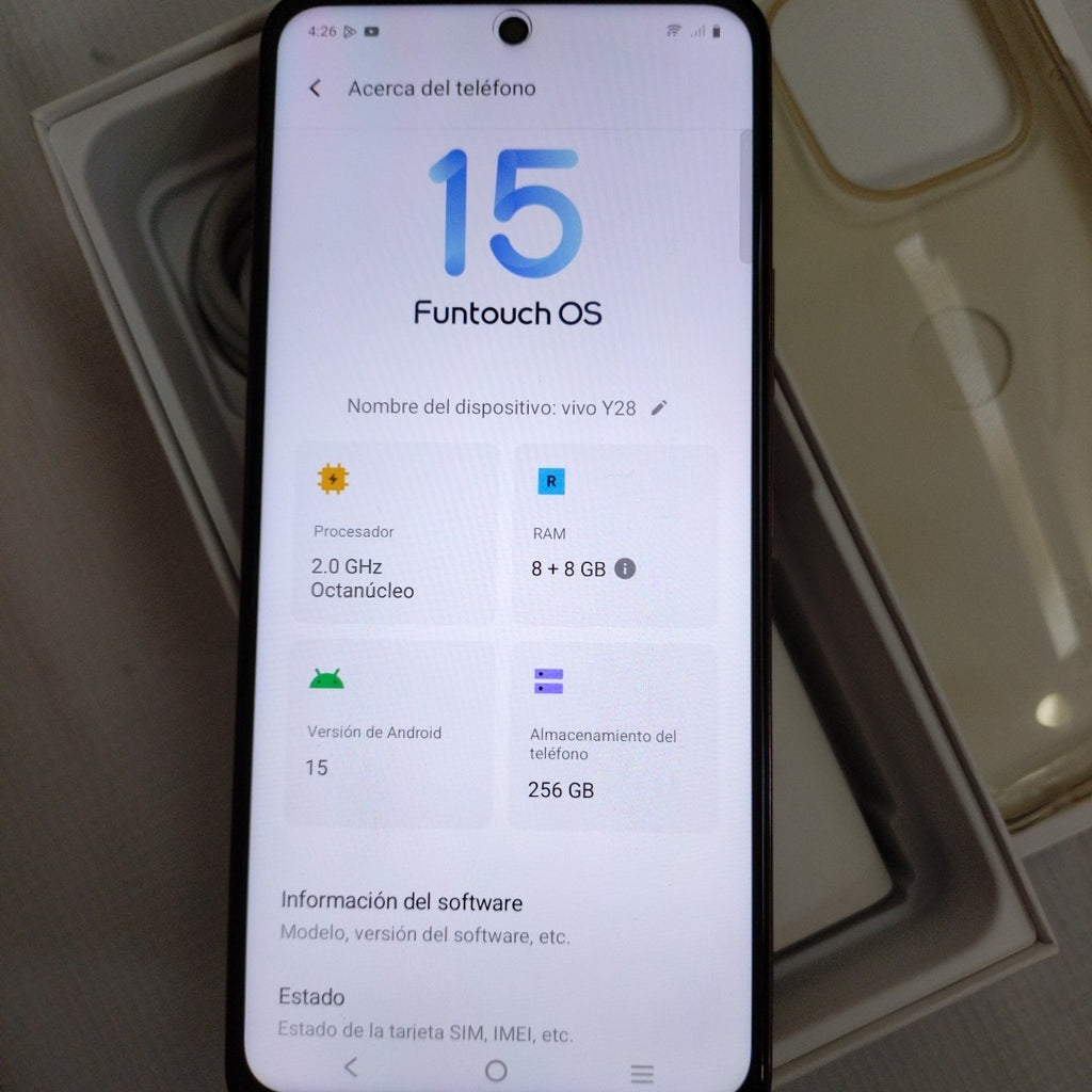 CELULAR VIVO Y28 V2352 256 GB 8 GB RAM (SEMINUEVO)
