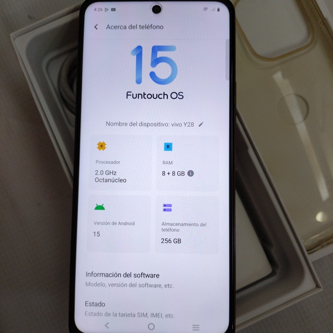 CELULAR VIVO Y28 V2352 256 GB 8 GB RAM (SEMINUEVO)