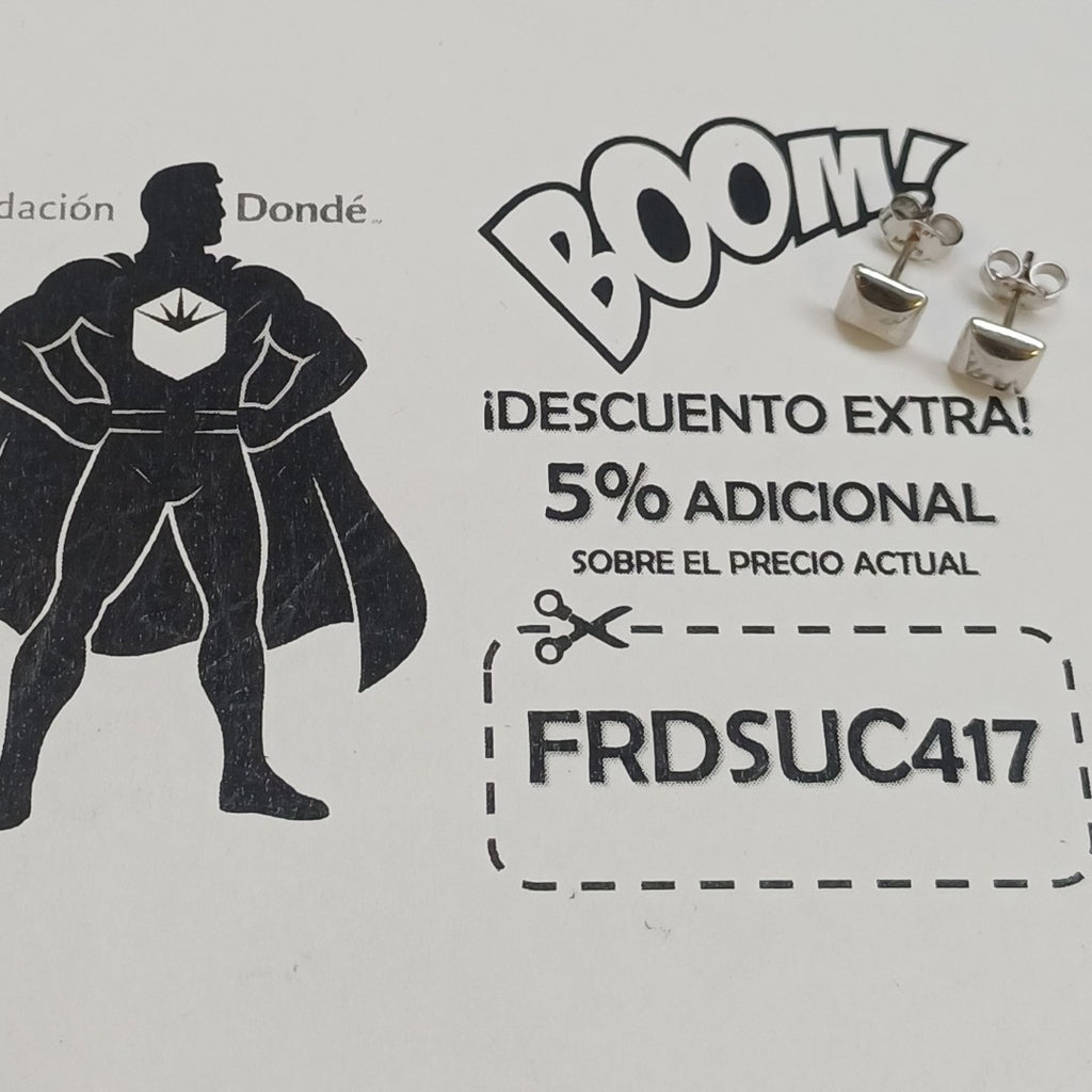 10175BRO00000B622 FRD5 BROQUEL DE CUADRADO INFLADO O/B ORO 14K 1.2GRS (NUEVO)