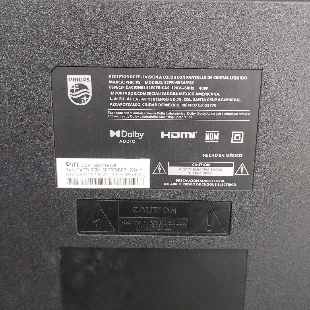 PANTALLA PHILIPS 32PFL6654/F8C 32" LED FHD