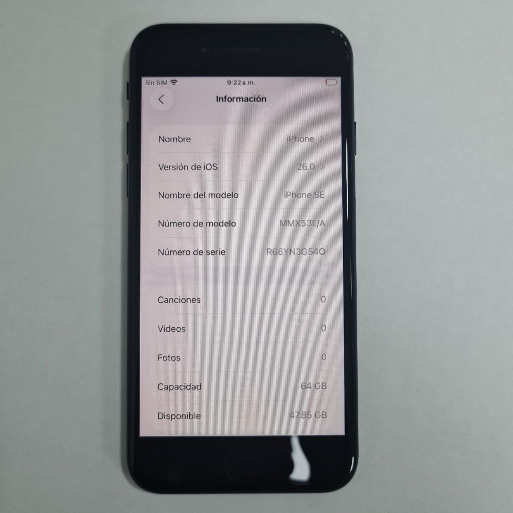 CELULAR APPLE IPHONE SE 3 A2595 64 GB 4 GB RAM (SEMINUEVO)