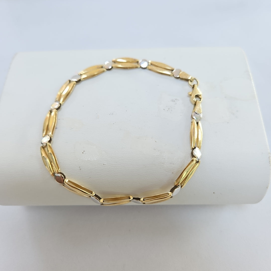 PULSERA. ORO COMBINADO. 14 K 3.8 GRMS (SEMINUEVO)