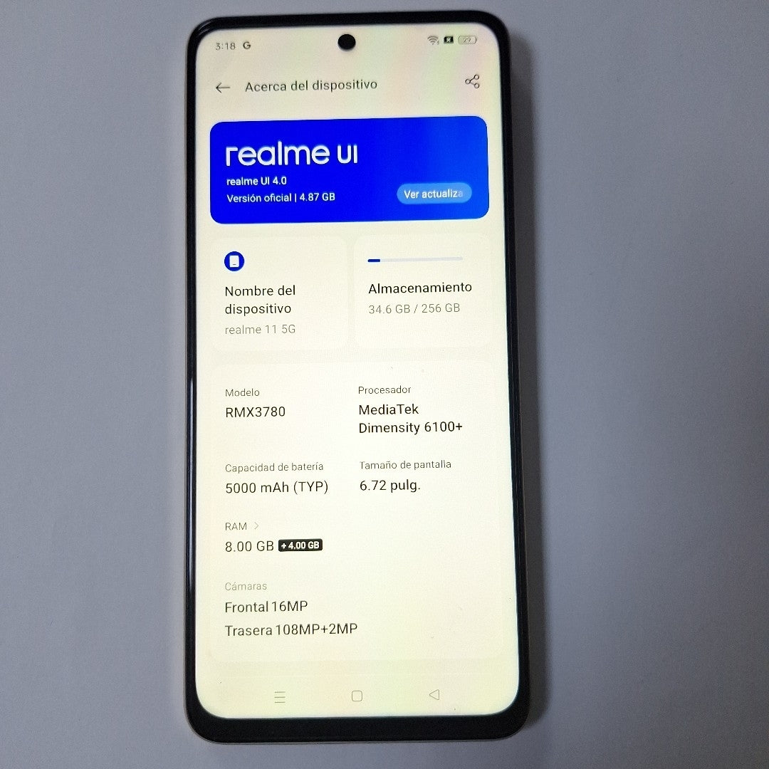 CELULAR REALME 11 5G RMX3780 (2023) 256 GB 8 GB RAM