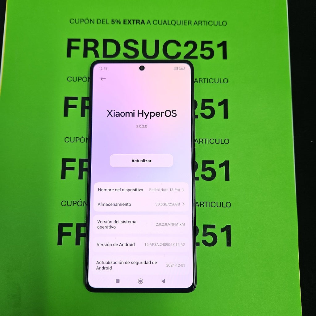 CELULAR XIAOMI REDMI NOTE 13 PRO 23117RA68G (2023) 256 GB 8 GB RAM (SEMINUEVO)