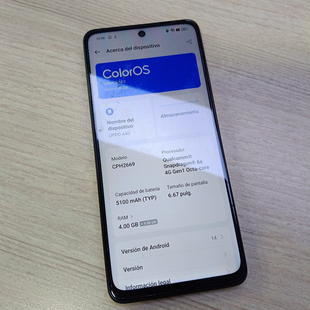 CELULAR OPPO  A40 CPH2669 (2024) 256 GB 4 GB RAM