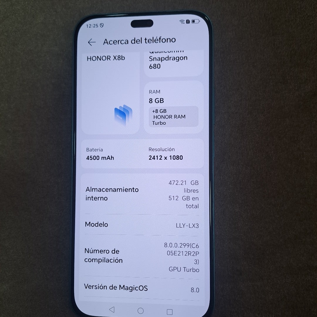 CELULAR HONOR X8B LLY-LX3 (2023) 512 GB 8 GB RAM (SEMINUEVO)
