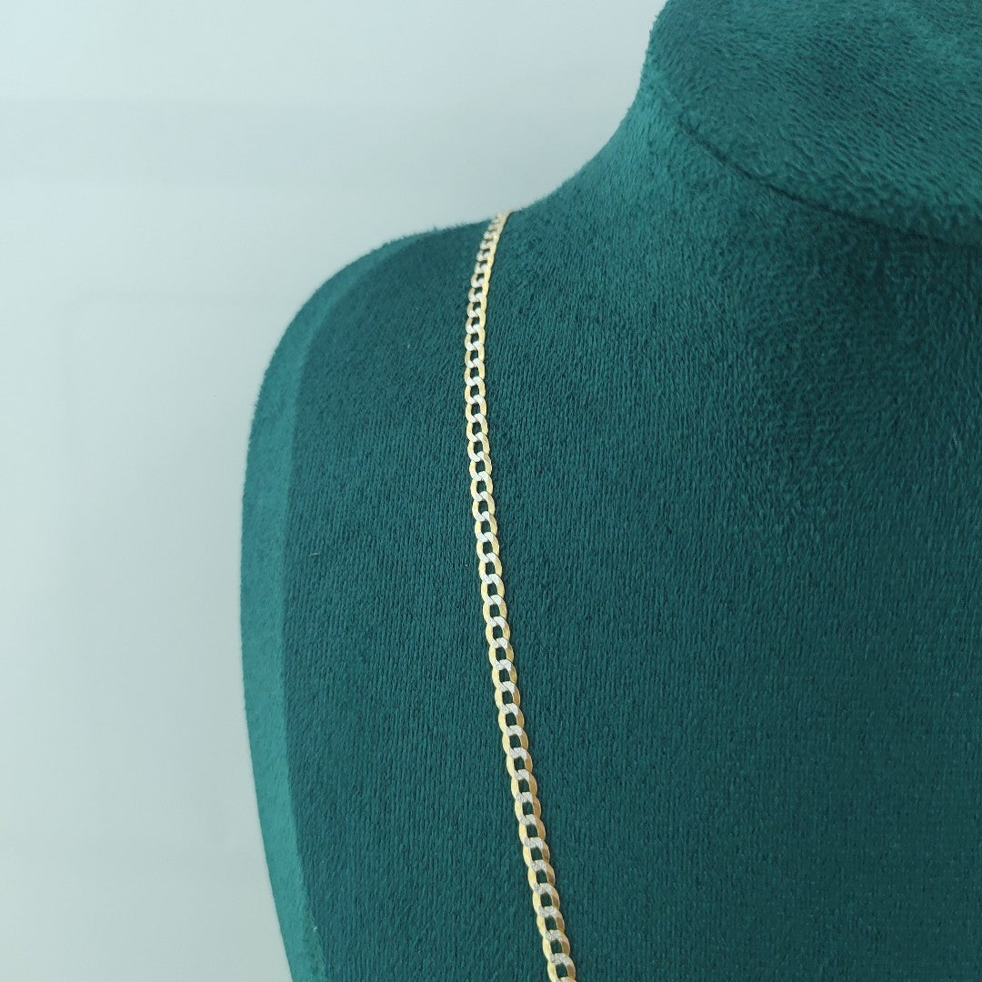 CADENAS BARBADA DIAMANTADA ORO 14K 6.5 (NUEVO)