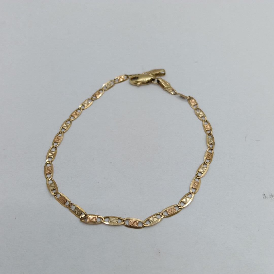 PULSERA. ORO, ORO COMBINADO. 10 K 2.3 GRMS (SEMINUEVO)