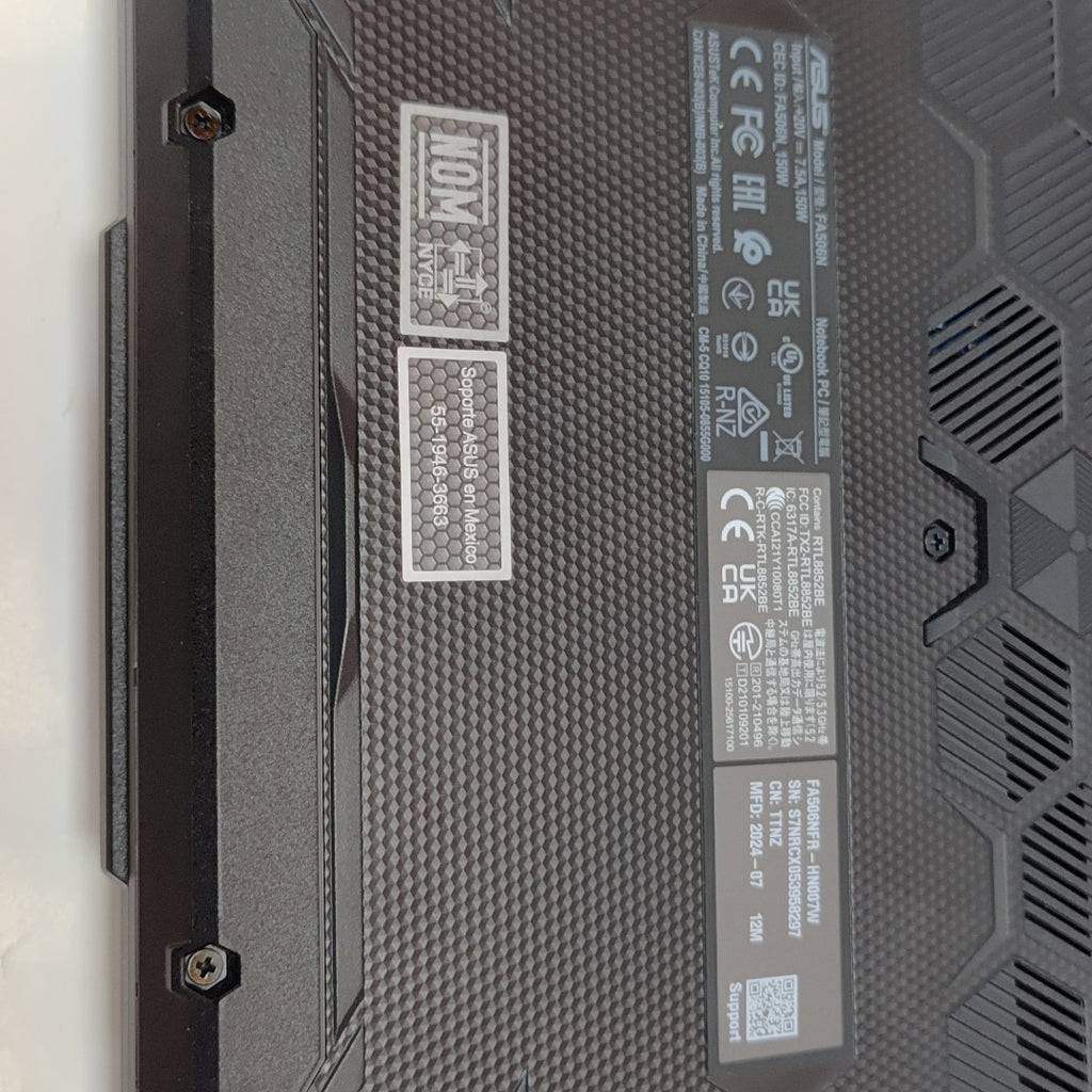 LAPTOP ASUS TUF GAMING A15 FA506NFR-HN007W (2024) 512 GB SSD 8 GB RAM (SEMINUEVO)