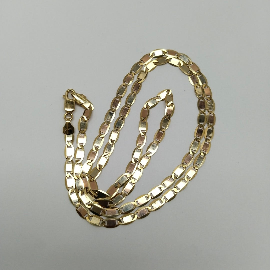 CADENAS VALENTINA/ESPEJO ORO 14K 10.5 (NUEVO)