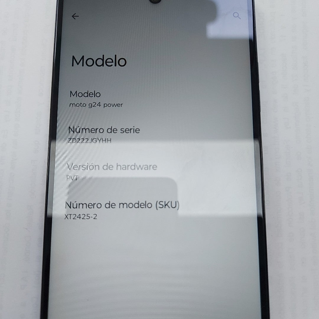 CELULAR MOTOROLA MOTO G24 POWER XT2425-2 (2024) 128 GB 4 GB RAM (SEMINUEVO)