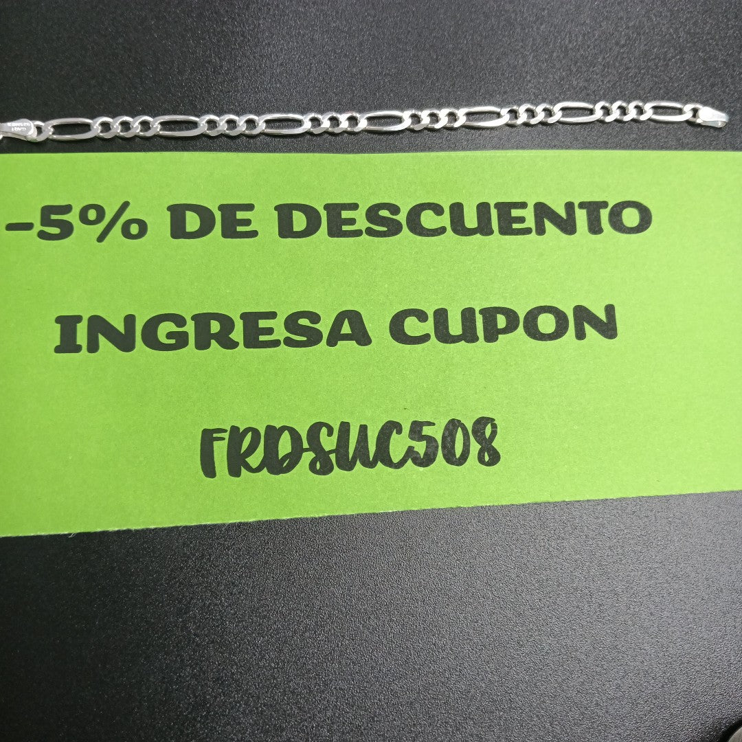 PULSERA 3X1 PLATA .925 5.2G (NUEVO)