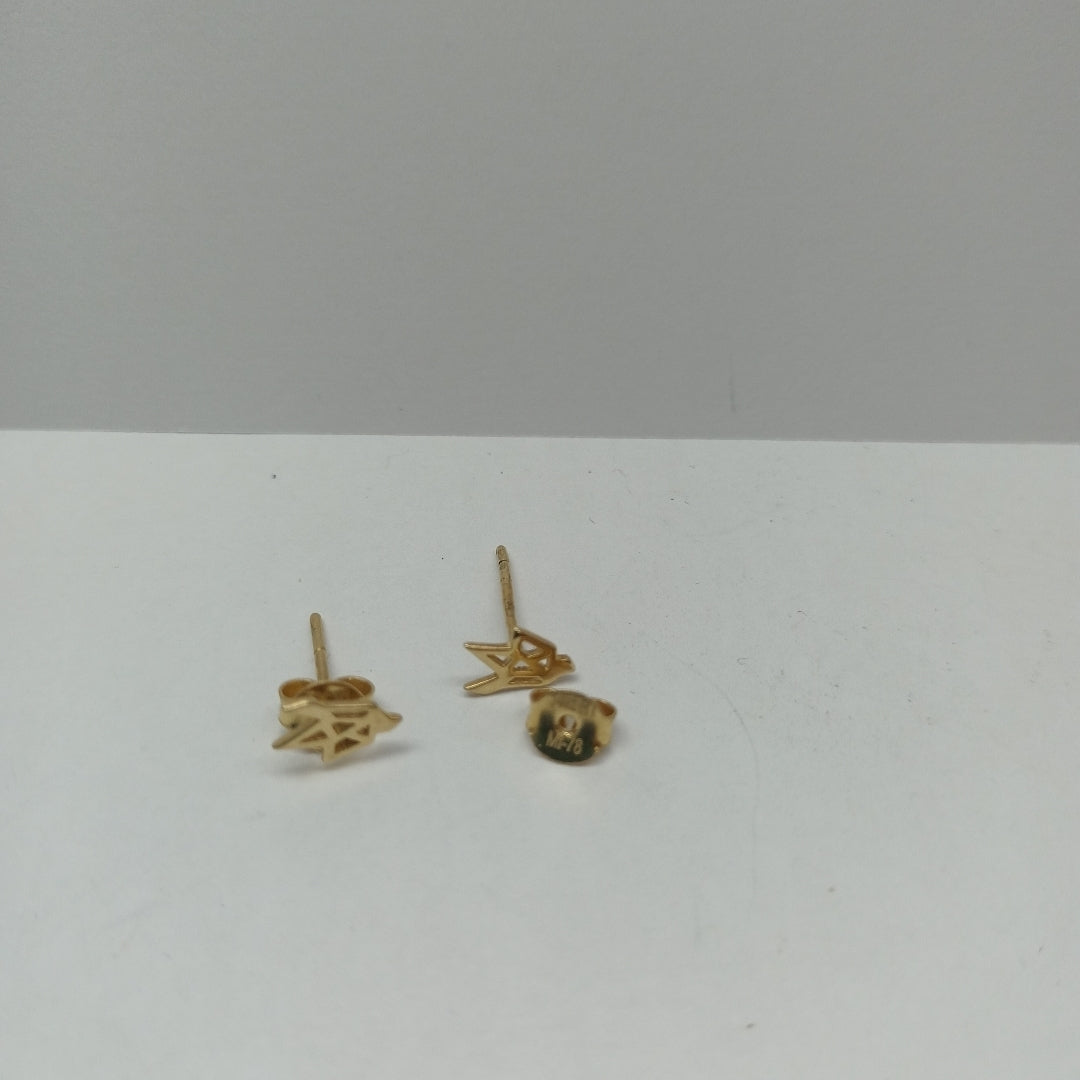 10003BRO38000B380 FRD3 BROQUEL EN FORMA GEOMETRICA PALOMA ORO 14K 0.8GRS (NUEVO)