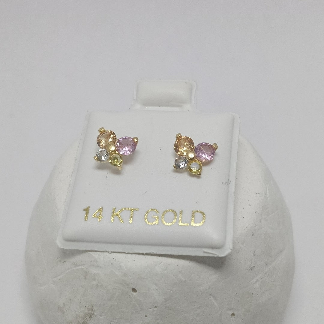 BROQUELES ORO 14K 1 (NUEVO)