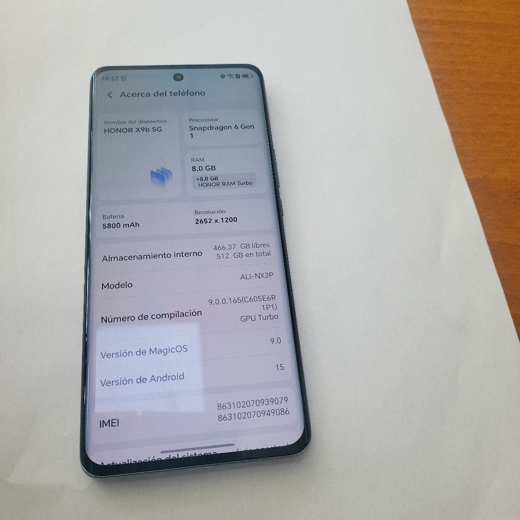 CELULAR HONOR X9B 5G ALI-NX3P 512 GB 8 GB RAM (SEMINUEVO)