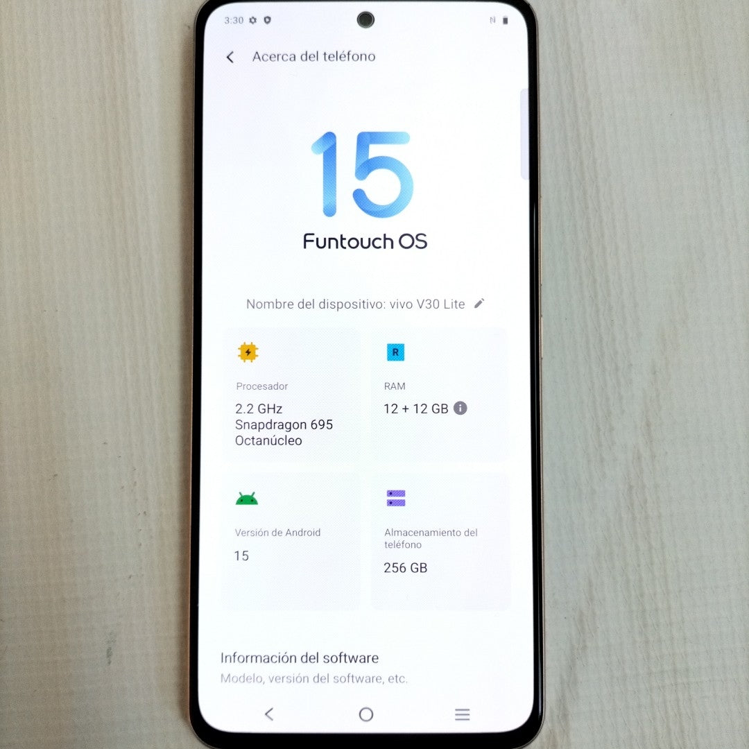 CELULAR VIVO V30 LITE V2314 (2023) 256 GB 12 GB RAM (SEMINUEVO)