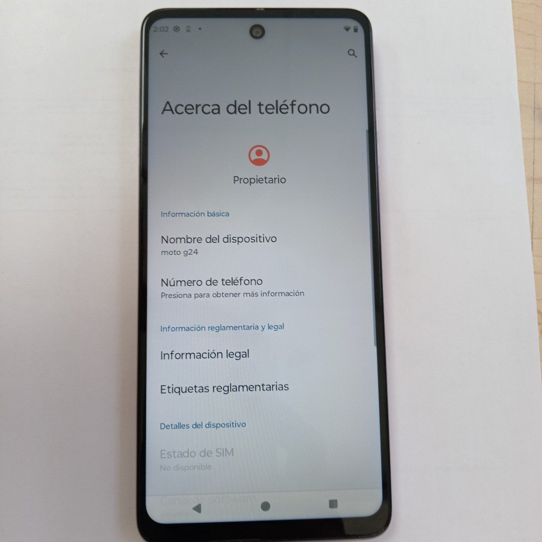 CELULAR MOTOROLA MOTO G24 XT2423-1 (2024) 256 GB 4 GB RAM (SEMINUEVO)