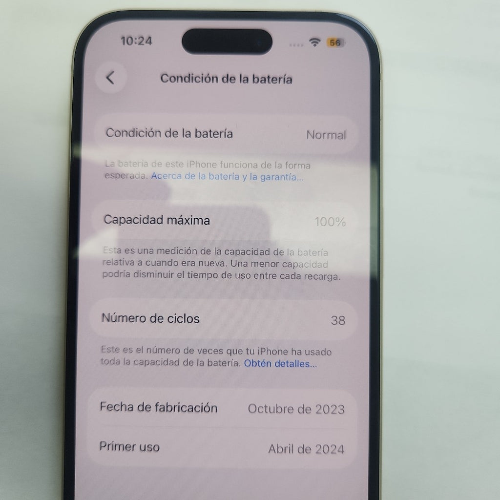CELULAR APPLE IPHONE 15 A3089 (2023) 128 GB 6 GB RAM (SEMINUEVO)